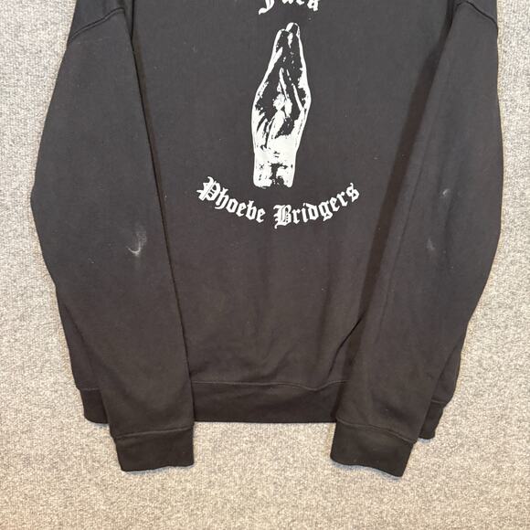 Phoebe Bridgers Sweater Adult XL Black Fleece Crewneck Sweatshirt Goth Indie - Picture 3 of 9